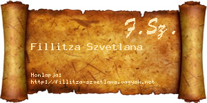 Fillitza Szvetlana névjegykártya